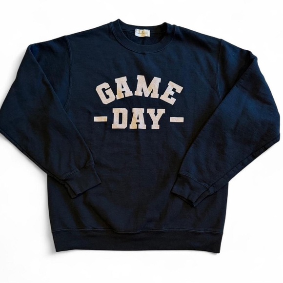 Three Sisters Black Crew Neck Sweatshirt “Game Day” - Picture 1 of 4
